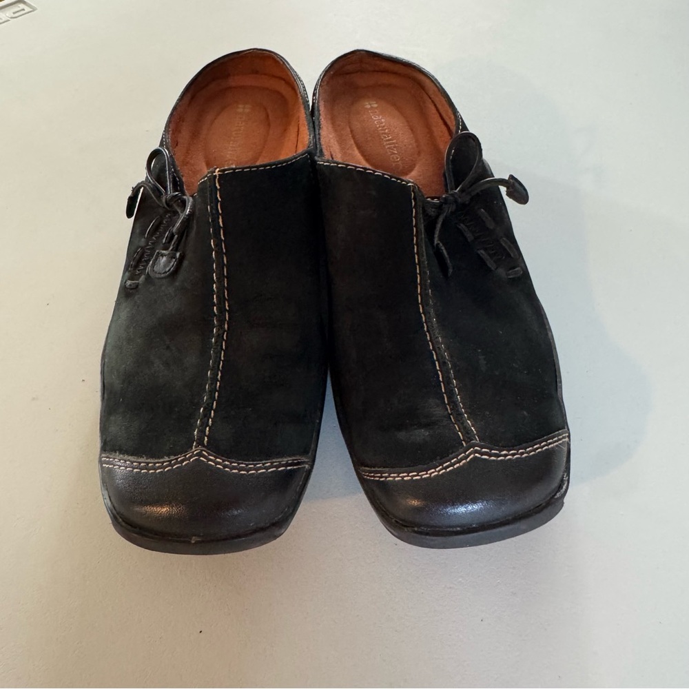Naturalizer Black Suede Mules